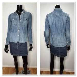 Madewell Denim Classic Button-Up 100% Cotton Women’s Shirt Sz XS